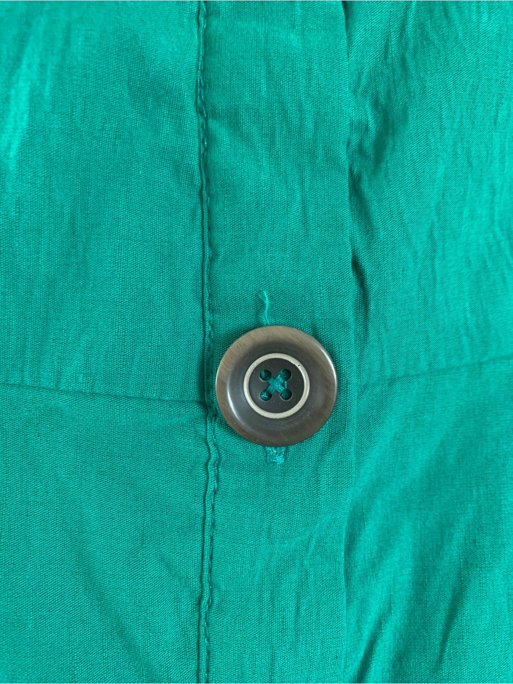 Maeve Green Square-Neck Button-Front Midi Dress - Picture 9 of 15